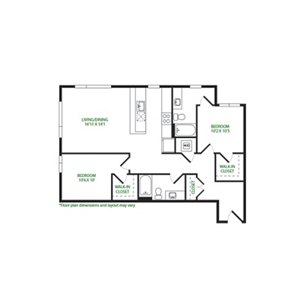 2 beds, 2 baths, 1,083 sqft, $3,890