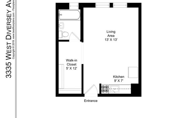 Studio, 1 bath, 399 sqft, $1,450, Unit 212