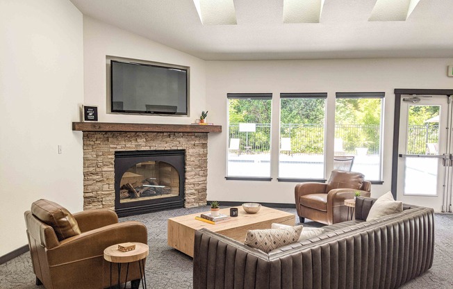 Living Room with Fireplace