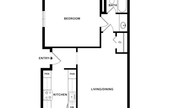 Windmill Place Apartments - Windmill 1x1 - 1 bed - 1 bath - 652 sf
