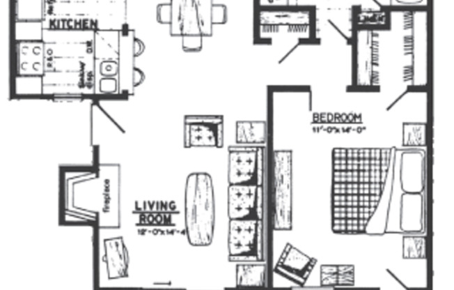 1 bed, 1 bath, 808 sqft, $1,182