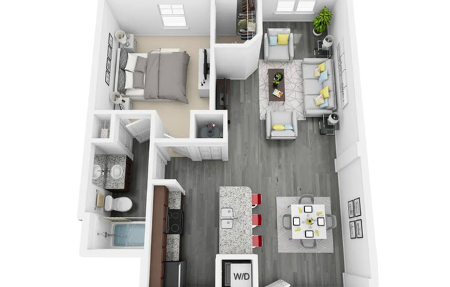 1 bed, 1 bath, 758 sqft, $1,495