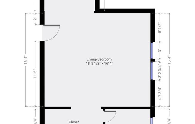 Studio, 1 bath, 300 sqft, $1,550, Unit Unit 115