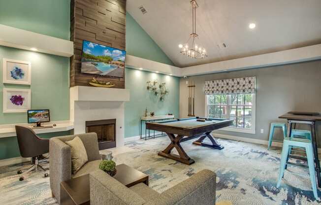 Resident Lounge with pool table