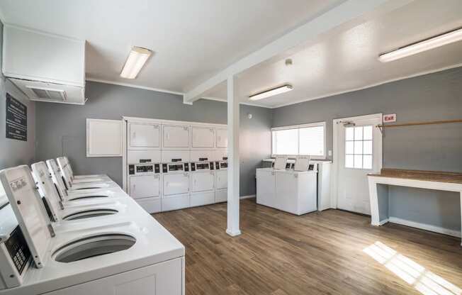 On-Site Laundry Room at Allen House Apartments, Houston, Texas