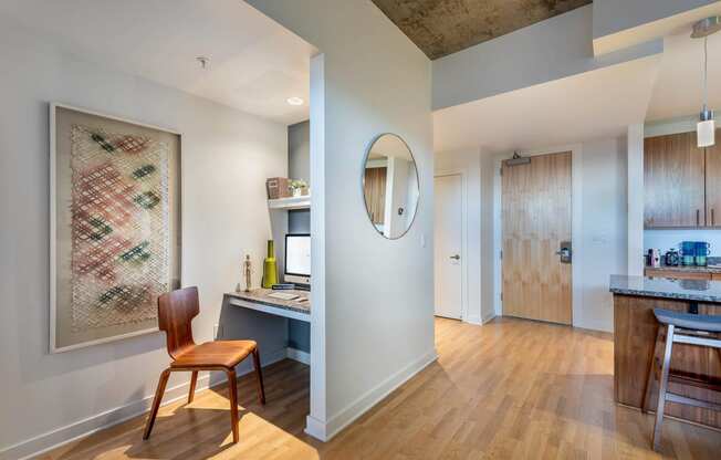 Built-in Desks with Granite Tops