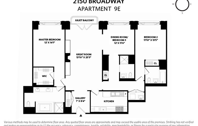 3 beds, 3 baths, 1,737 sqft, $14,500, Unit 9E