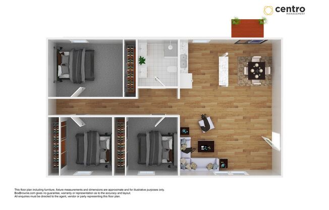3 beds, 1 bath, 990 sqft, $1,895, Unit 60