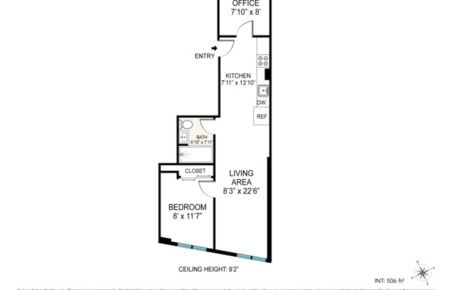 1 bed, 1 bath, $2,700, Unit 3B