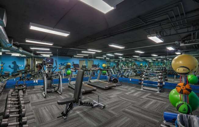 Fitness Center at The Plaza Apartments, Los Angeles, California