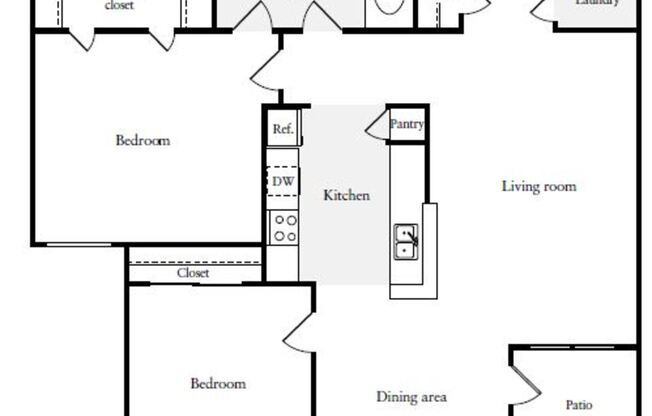 2 beds, 1 bath, 932 sqft, $1,219