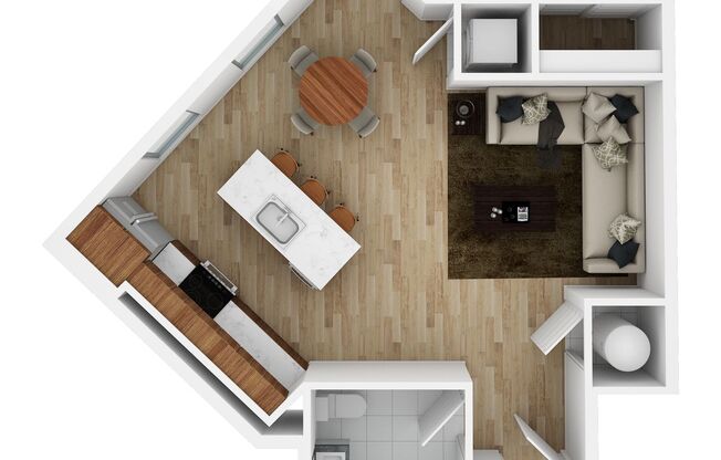 1 bed, 1 bath, 599 sqft, $1,370, Unit 302