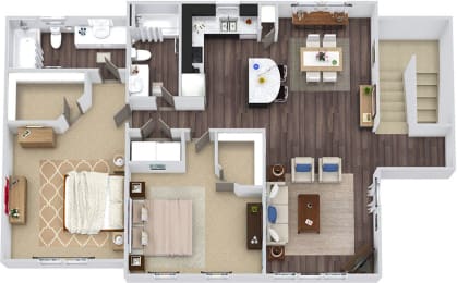 2 beds, 2 baths, 1,260 sqft, $1,894