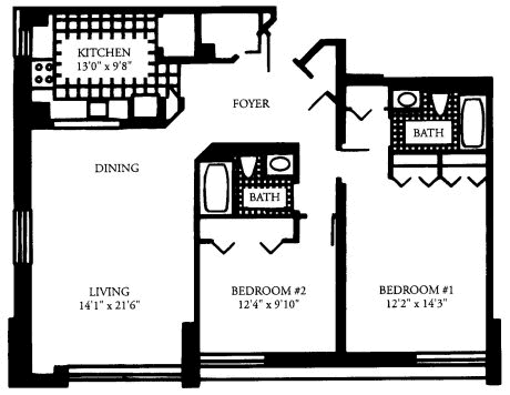 2 beds, 2 baths, 1,100 sqft, $3,145