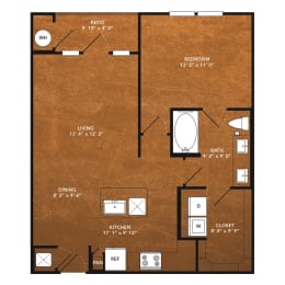 1 bed, 1 bath, 762 sqft, $1,456