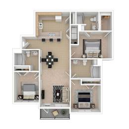 3 beds, 3 baths, 1,446 sqft, $1,577
