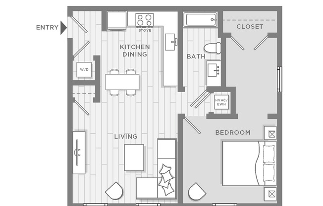1 bed, 1 bath, 680 sqft, $1,195, Unit 1208