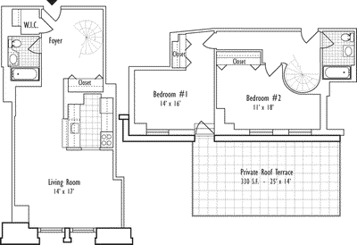 2 beds, 2 baths, 1,275 sqft, $8,032, Unit 022G