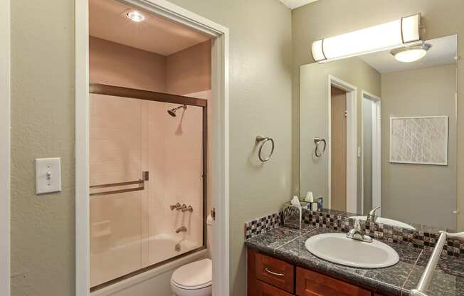 bathroom interior at OceanAire Apartment Homes, California, 94044