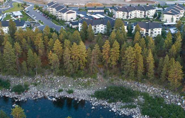 River House Apartments Spokane Valley, Washington Aerial View of Property