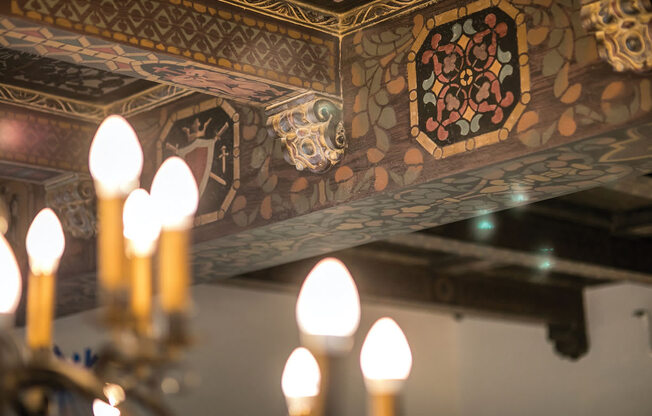 mosiac ceiling inlays - - Villa Carlotta at Villa Carlotta – Furnished Apartments, Los Angeles, CA, 90028