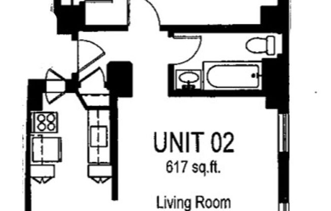 1 bed, 1 bath, 617 sqft, $1,850, Unit Wellington 402