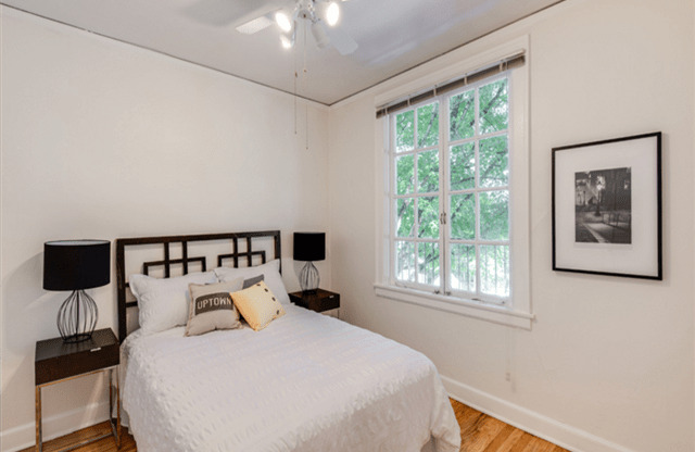 The Shannon | Bedroom with Hardwood Floor and Light Filled Window