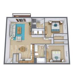 2 beds, 2 baths, 955 sqft, $1,760