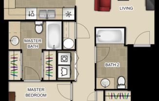 2 beds, 2 baths, 940 sqft, $1,599, Unit 304A