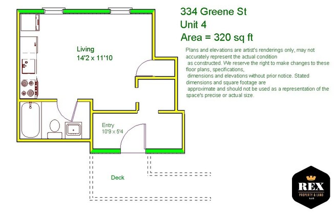 1 bed, 1 bath, 363 sqft, $750, Unit 4