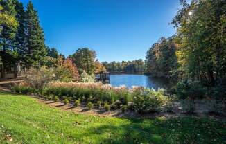 views of the lake from the clubhouse at Radbourne Lake Apartments, Charlotte North Carolina? 