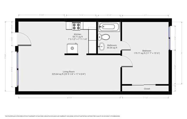 1 bed, 1 bath, 600 sqft, $2,095