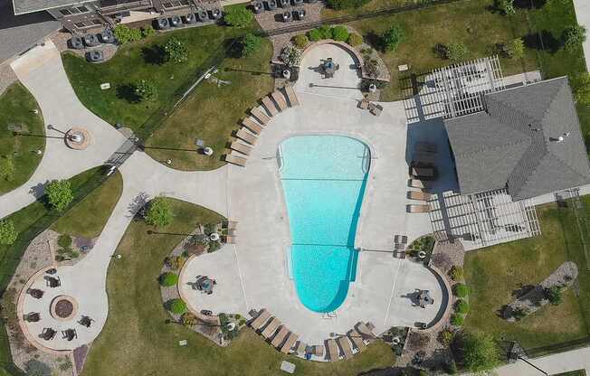 Resort-style pool at the Sterling at Prairie Trail in Ankeny, IA