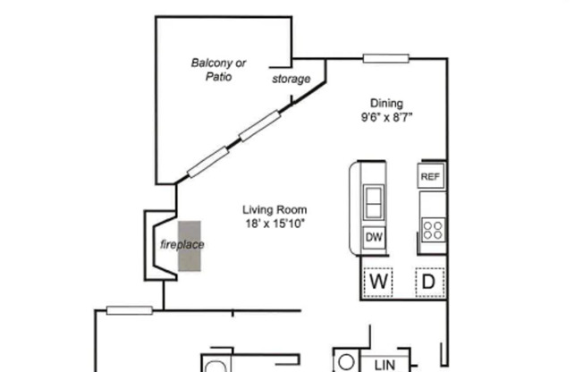 2 beds, 2 baths, 1,256 sqft, $1,195