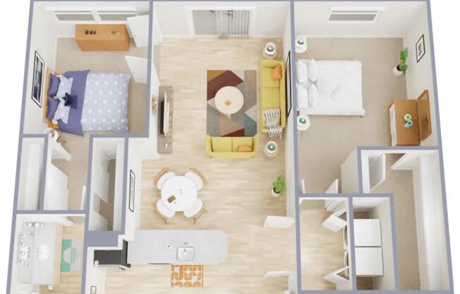 2 beds, 2 baths, 1,038 sqft, $1,920, Unit 2041