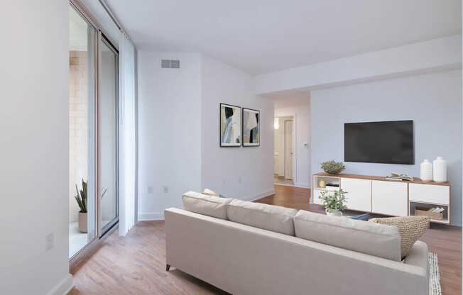 Living Room with Hard Surface Flooring