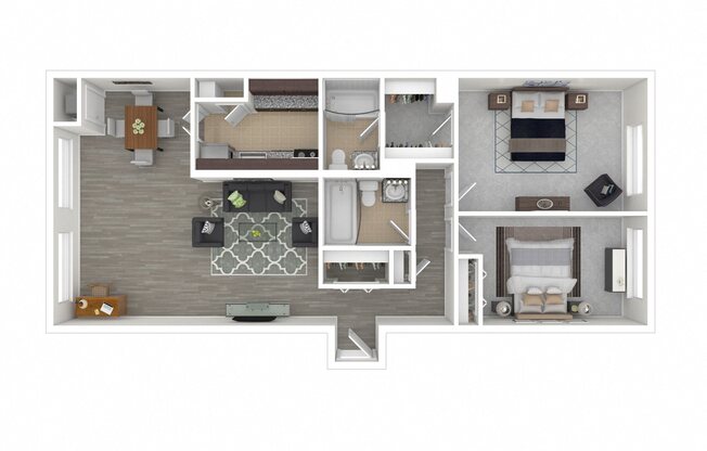 2 beds, 2 baths, 1,100 sqft, $2,475