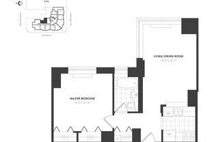 1 bed, 1 bath, 668 sqft, $6,427, Unit 30M