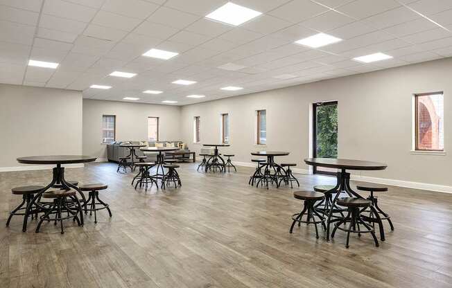 Open, flexible clubhouse space ideal for resident events and gatherings.