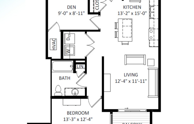 1 bed, 1 bath, 900 sqft, $2,060, Unit 8421-326