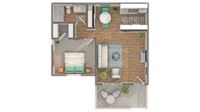 1 bed, 1 bath, 600 sqft, $2,175