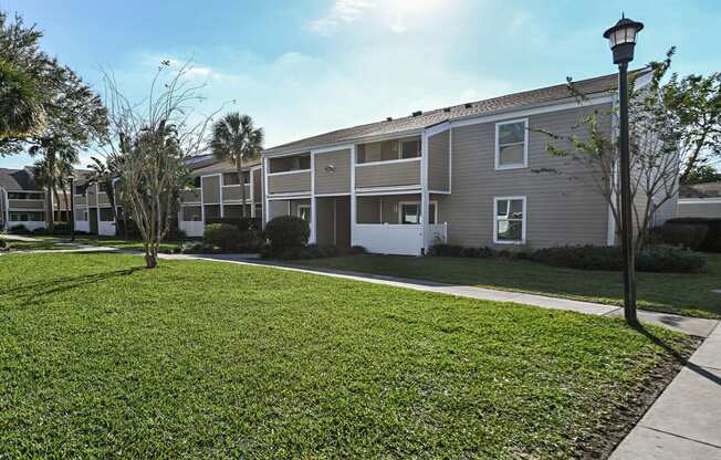 our apartments are equipped with a spacious yard and green grass