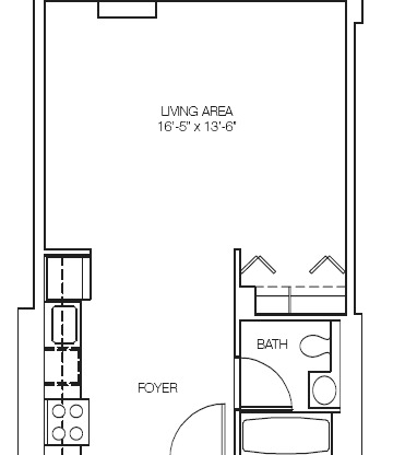 Studio, 1 bath, 446 sqft, $3,250, Unit S7C