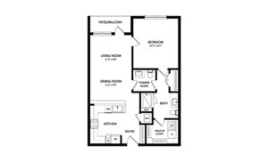 1 bed, 1.5 baths, 806 sqft, $1,938