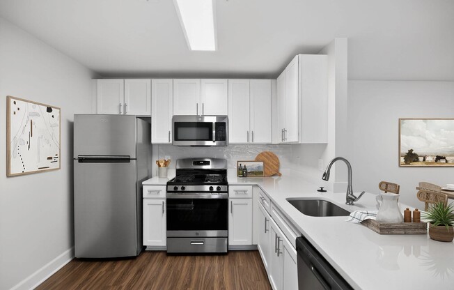 Welcome to Eagle Rock Apartments at Columbia Pike, where modern kitchens blend elegance and functionality. Enjoy premium appliances and an inviting atmosphere designed for your comfort. Schedule a visit today to find your perfect home!