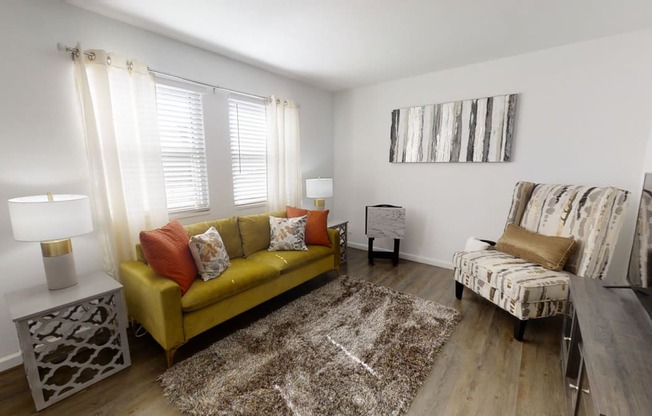 Modern Living Room at Coldwater Flats, Evansville, Indiana