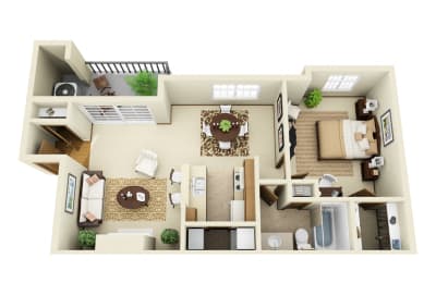 1 bed, 1 bath, 870 sqft, $1,686