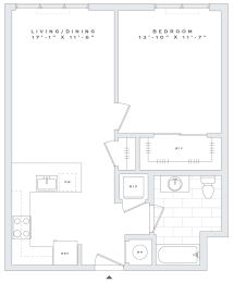 1 bed, 1 bath, 724 sqft, $2,465
