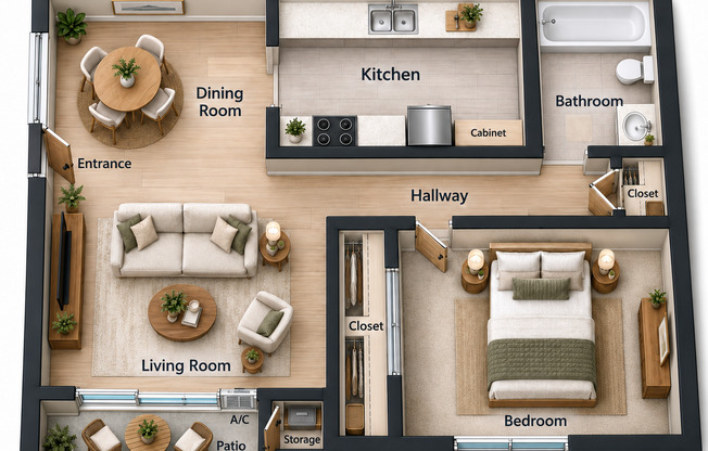 1 bed, 1 bath, 602 sqft, $2,195, Unit 32