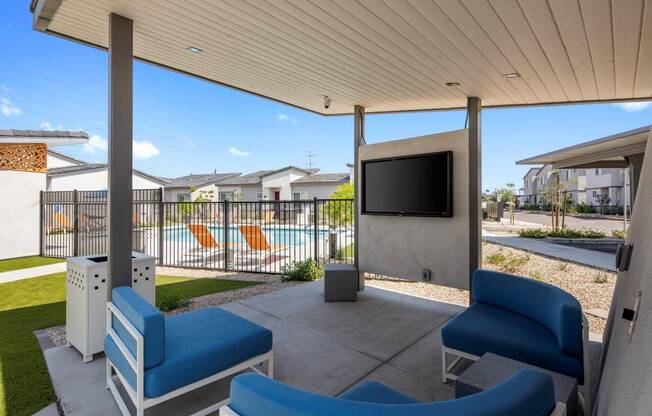 Outdoor lounge space